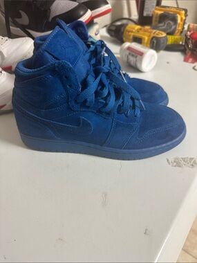 Nike Blue Suede High-Top Sneakers